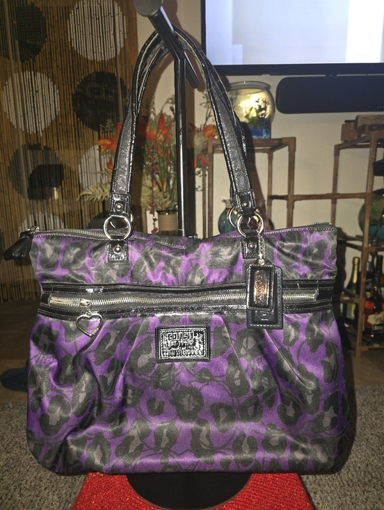 Coach Handbags - Coach Poppy Ocelot Leopard Print Glam Tote